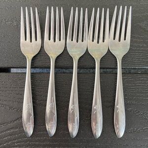 Set of 5 Vintage Stainless Steel Forks MB Japan